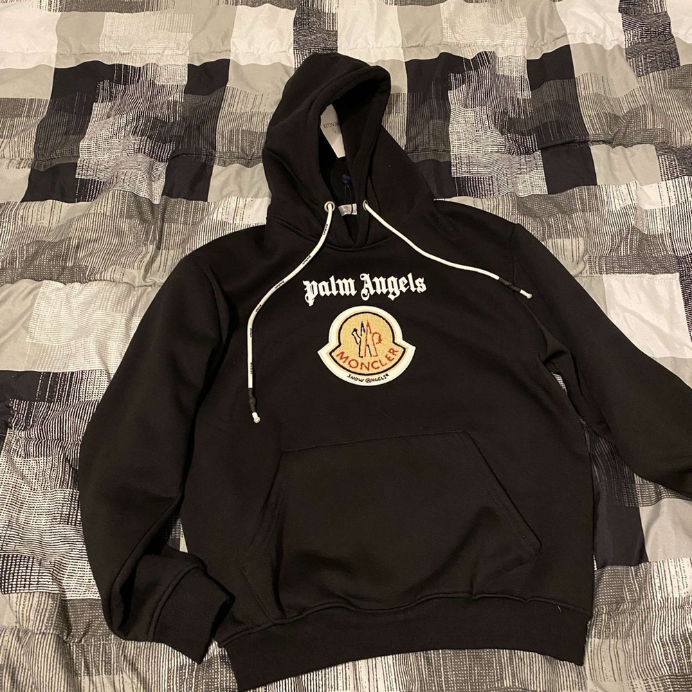 Moncler Black Sweater with Logo Patch